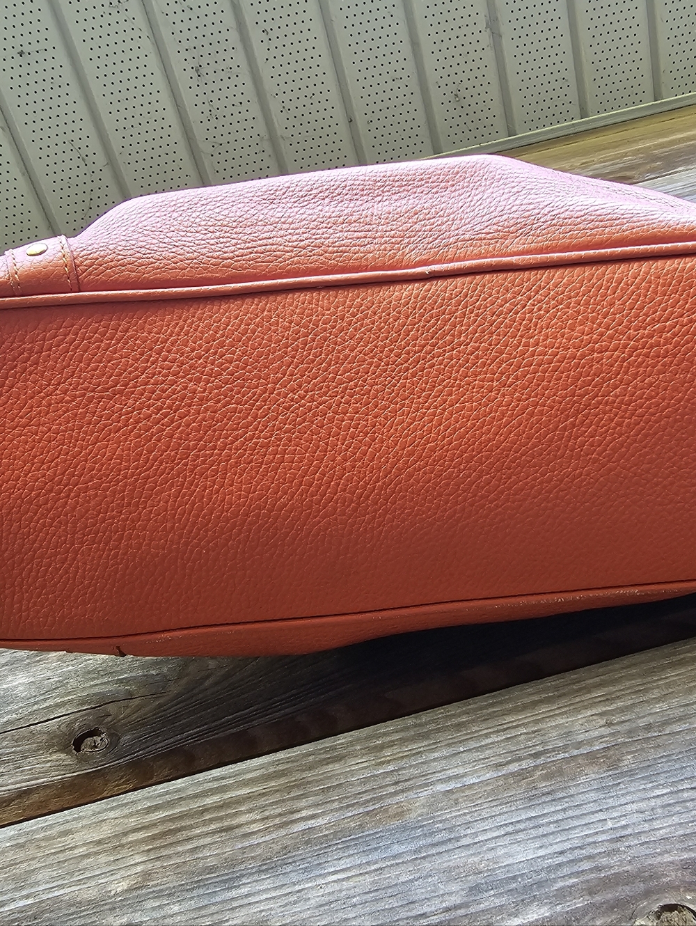 Burberry London Orange Leather Tote Bag - Picture 3 of 13